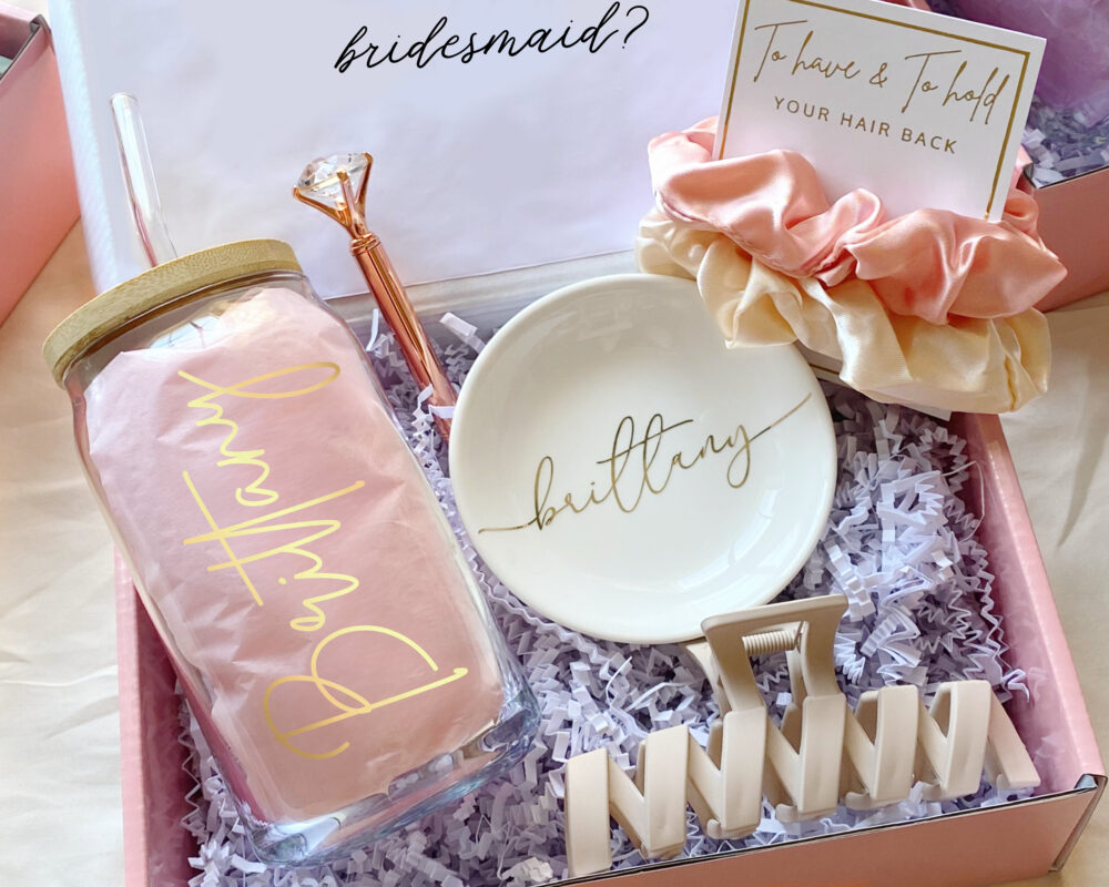 Bridesmaid Proposal Box, Personalized Will You Be My Gift Box Set, Maid Of Honor Proposal, Engagement Gift, Bridal Shower
