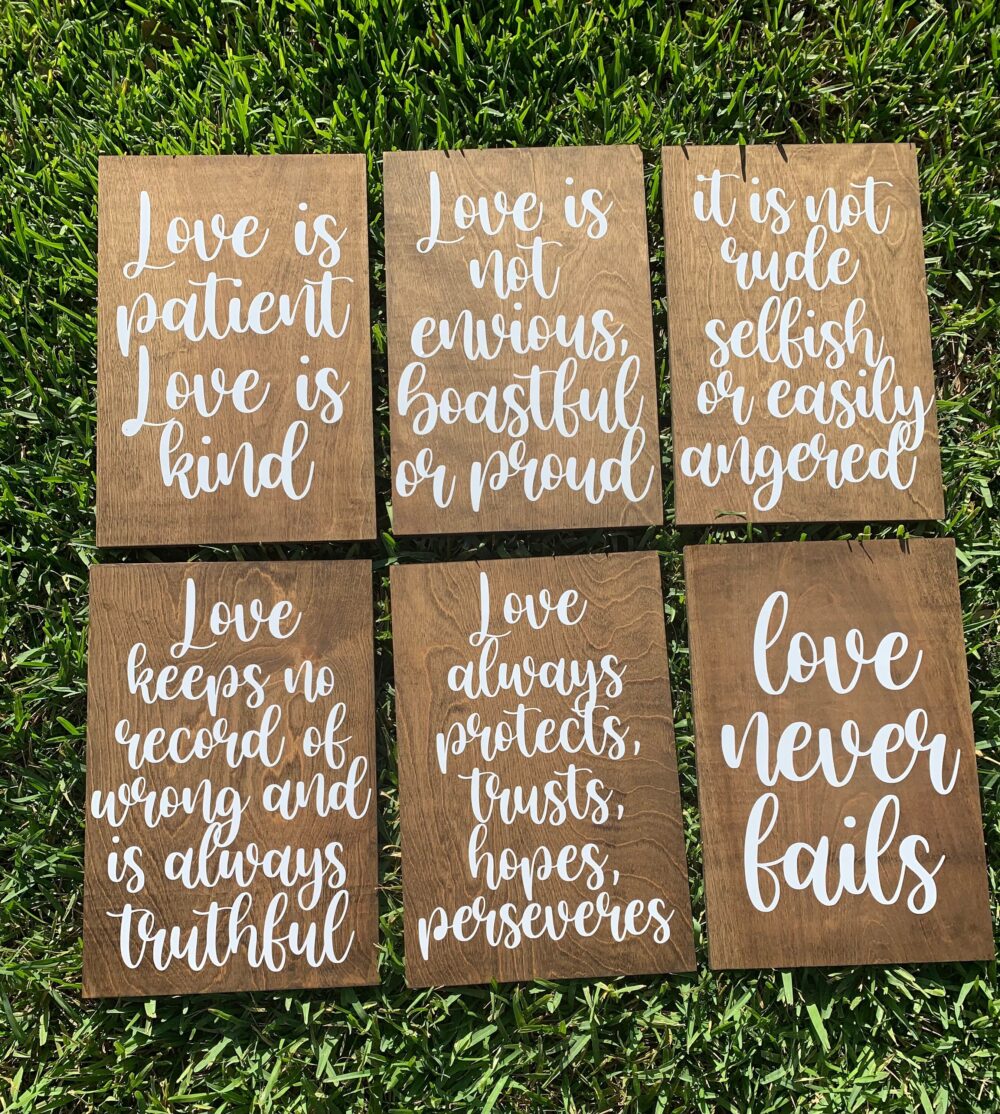 Corinthians Wedding Signs ⎮Aisle Wedding ⎮ Decor