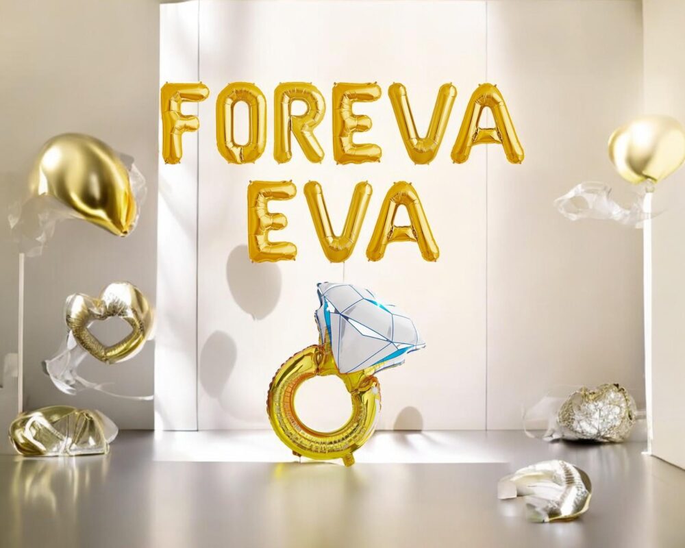 Foreva Eva With Ring Balloon Banner She Said Yes Engagement Party Decor