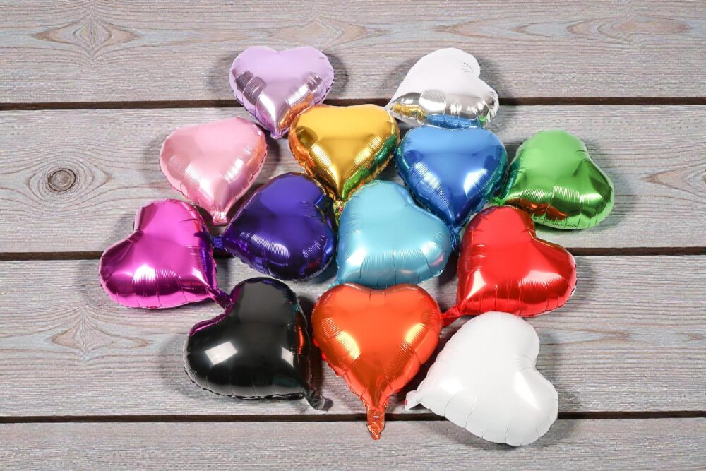 Giant 18'' Heart Balloon Valentine's Day Galentine Metallic Wedding & Engagement Party Decor