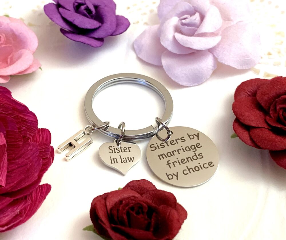 Sisters By Marriage Friends Choice Key Chain, Sister in Law Gift, Keyring, Jewelry