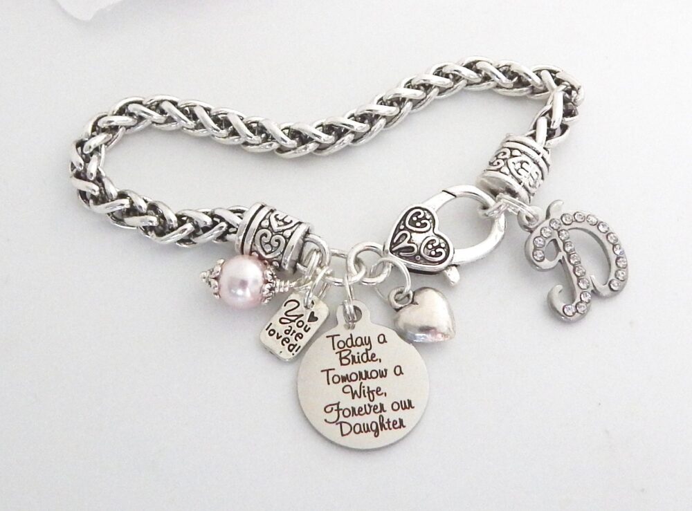 Wedding Gift For Mom, Mother Daughter Gift, Of The Bride Bracelet, Mom From Bride, Today A Bride Gift, Keepsake