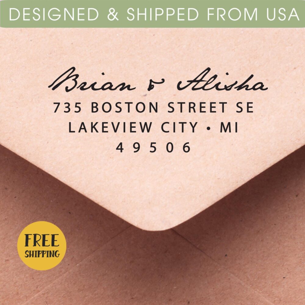 Custom Self Inking Stamp - Wedding Address Stamp, Return Self Inking Rsvp Closing Gift, Housewarming Gift 405