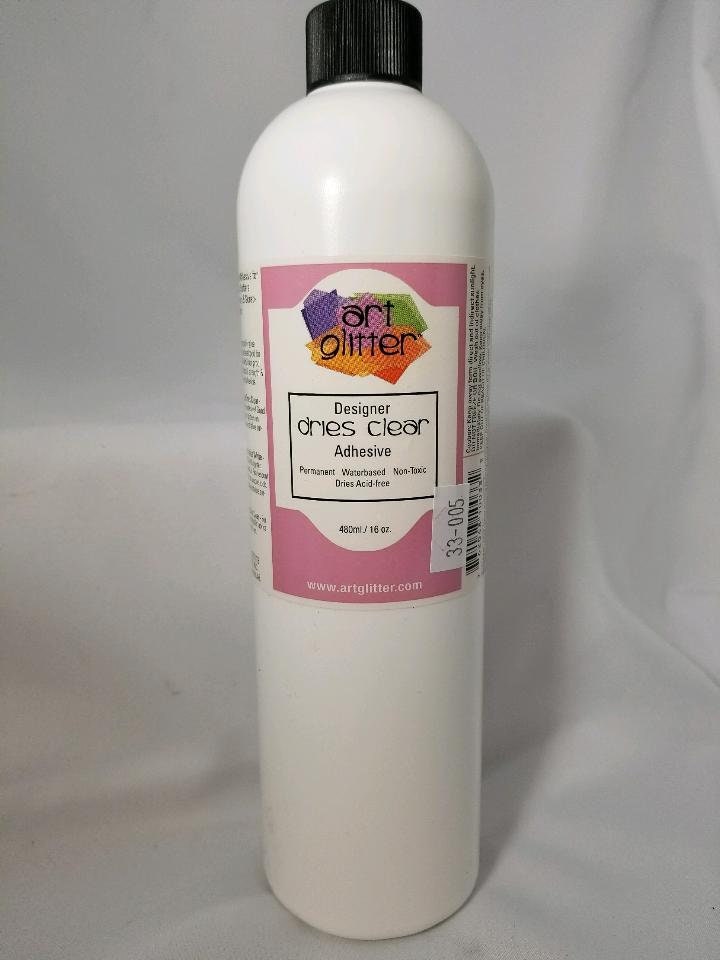 Art Glitter 16Oz Designer Adhesive - Waterbased Industrial Strength Glue Clear Flexible 33-005