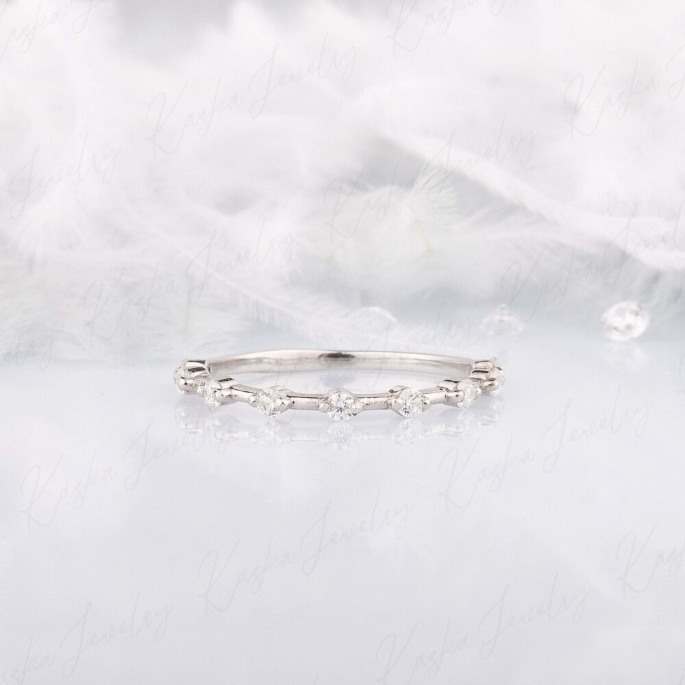 Small & Dainty Sterling Silver Wedding Band, Minimalist Thin Womens Tiny Delicate Ring, Anniversary Gift For Her