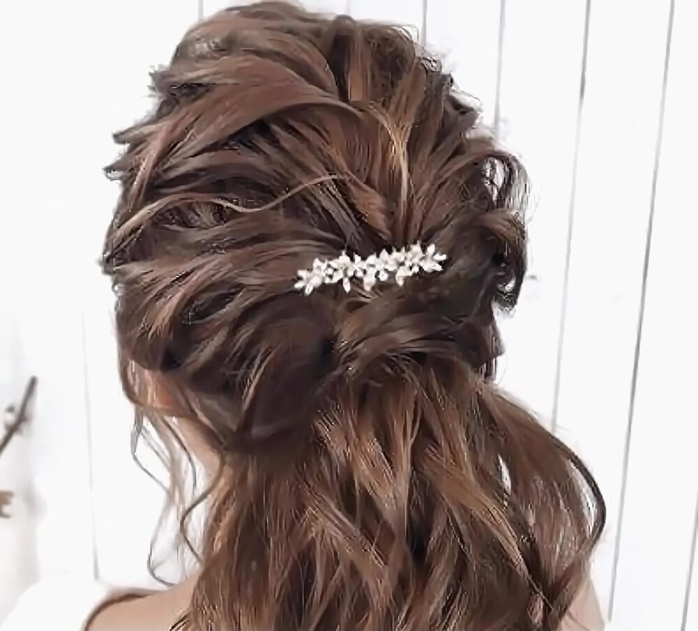 Pearl Wedding Hair Comb Floral Bridal Accessory For Bride Bridesmaid Hair Accessory