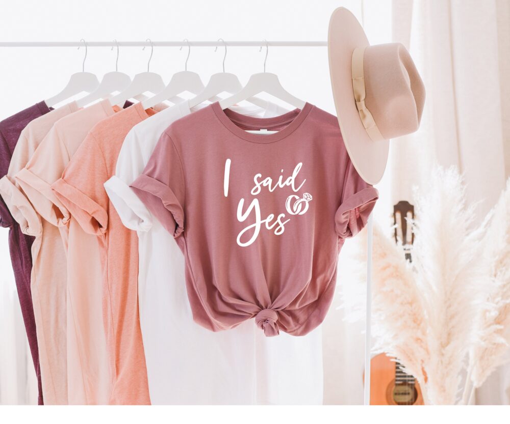 I Said Yes T-Shirt, Bride To Be T-Shirt, Engagement Groom Shirt, Wedding, Couple