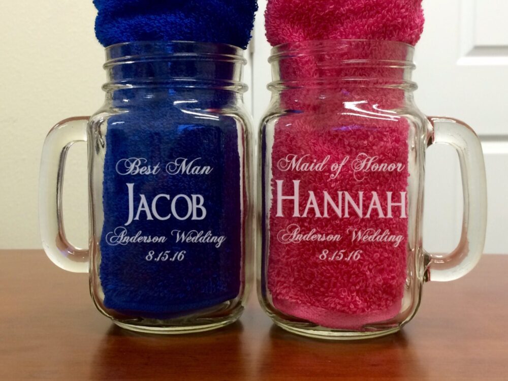 Personalized Mason Jar, Wedding Party Gifts, Groomsmen Bridesmaids Gift, Favor, Jar Personalized, Gift
