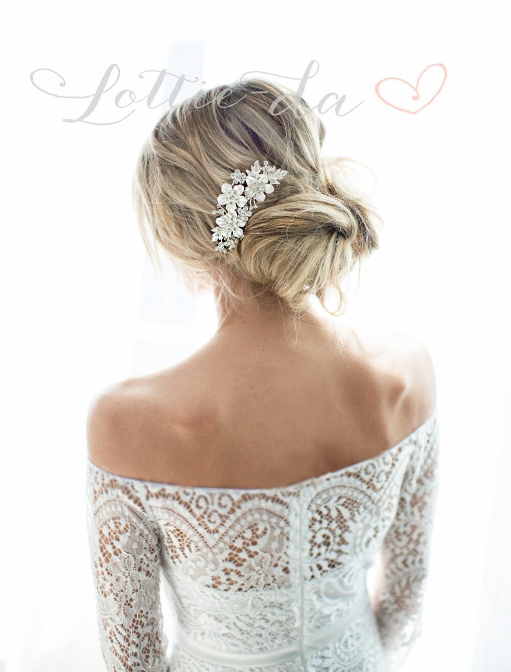 Wedding Hair Comb, Vintage Style Bridal Haircomb, Flower Hair Comb, 1920S Comb - "Summer'