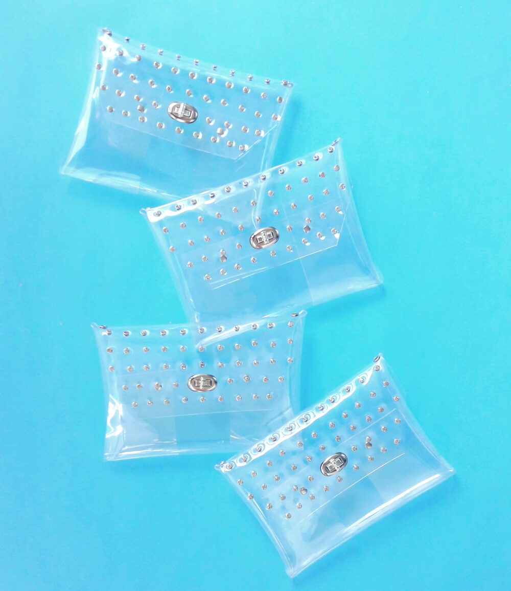 Clutch Bag Set Bridesmaid Bags Clear Pvc Envelope Purse Wedding Bridal Party Gift Transparent Made in Eu