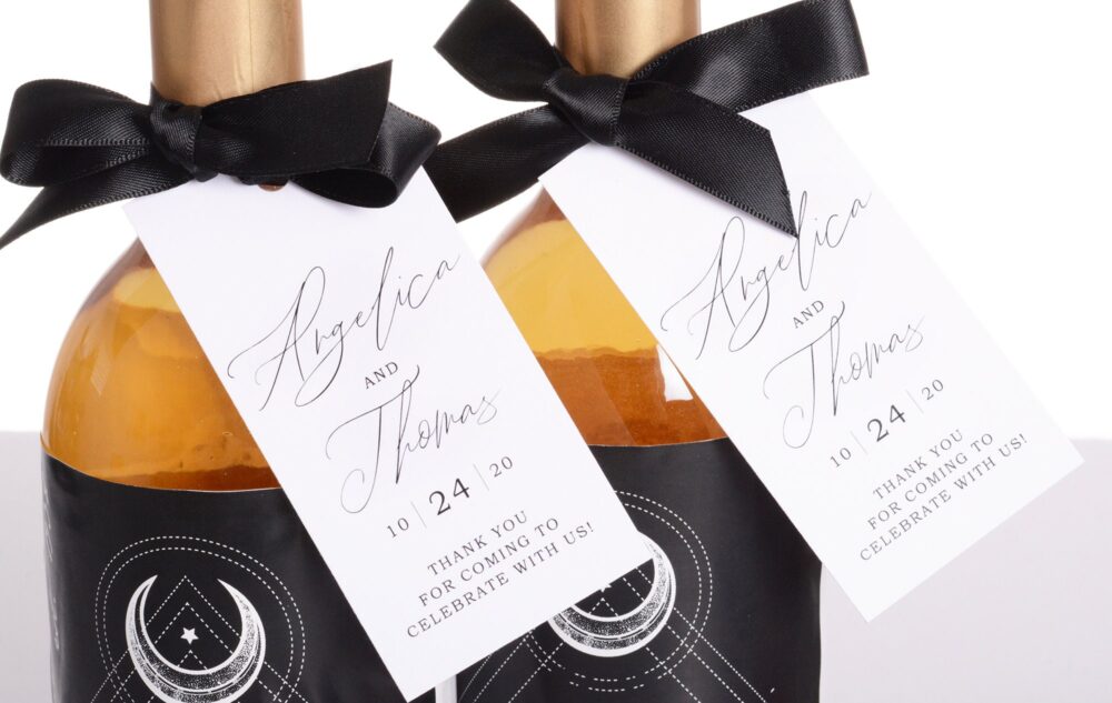 Wedding Favor Tags - Wine Bottle Tags, Box Card, Bag Personalized Script Hanging #wtg-328