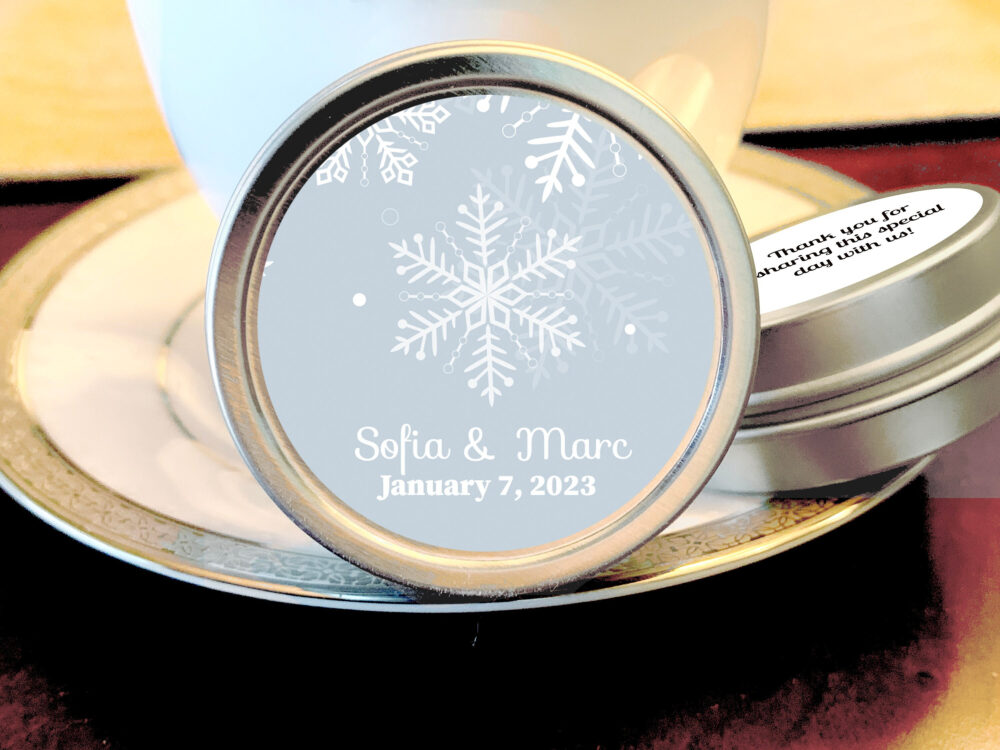 Mint To Be Wedding Favors | Snowflakes Wedding Guest Thank You Choose From Empty, Candy Or Mints