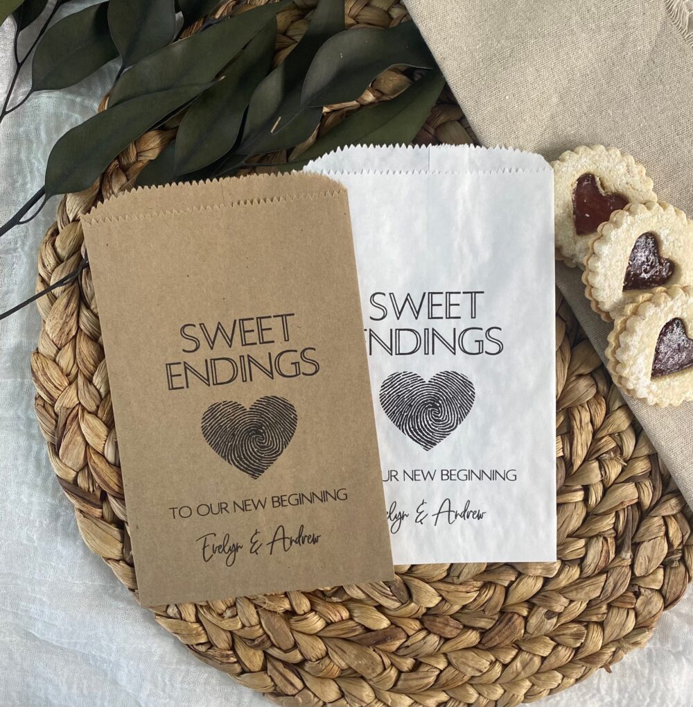 Personalized Wedding Cookie Bags Sweet Endings Treat Favors
