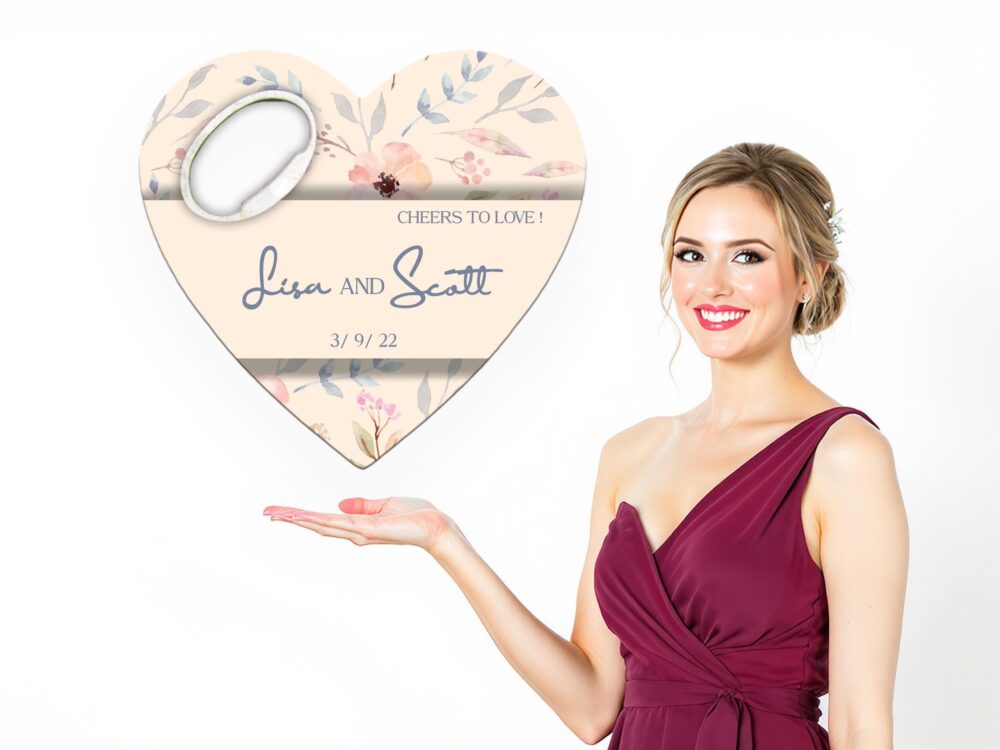 Custom Wedding Favor Bottle Opener Magnet Personalized Thank You Gifts