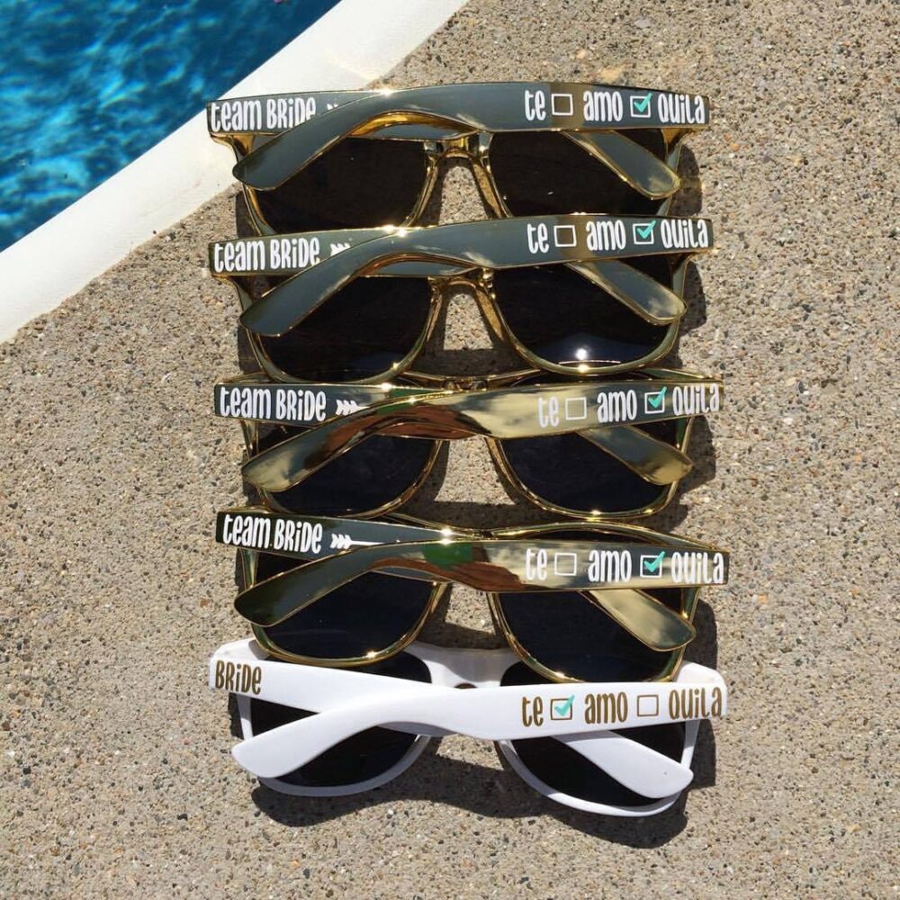 Personalized Sunglasses, Wedding Favors, Bachelorette Party Destination Wedding, Cruise, Mexico Trip