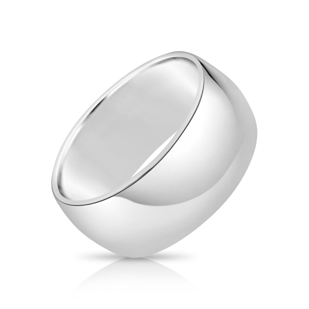925 Sterling Silver Band Ring, Wedding Couple Real Solid Plain Simple Minimalist Stackable Ring