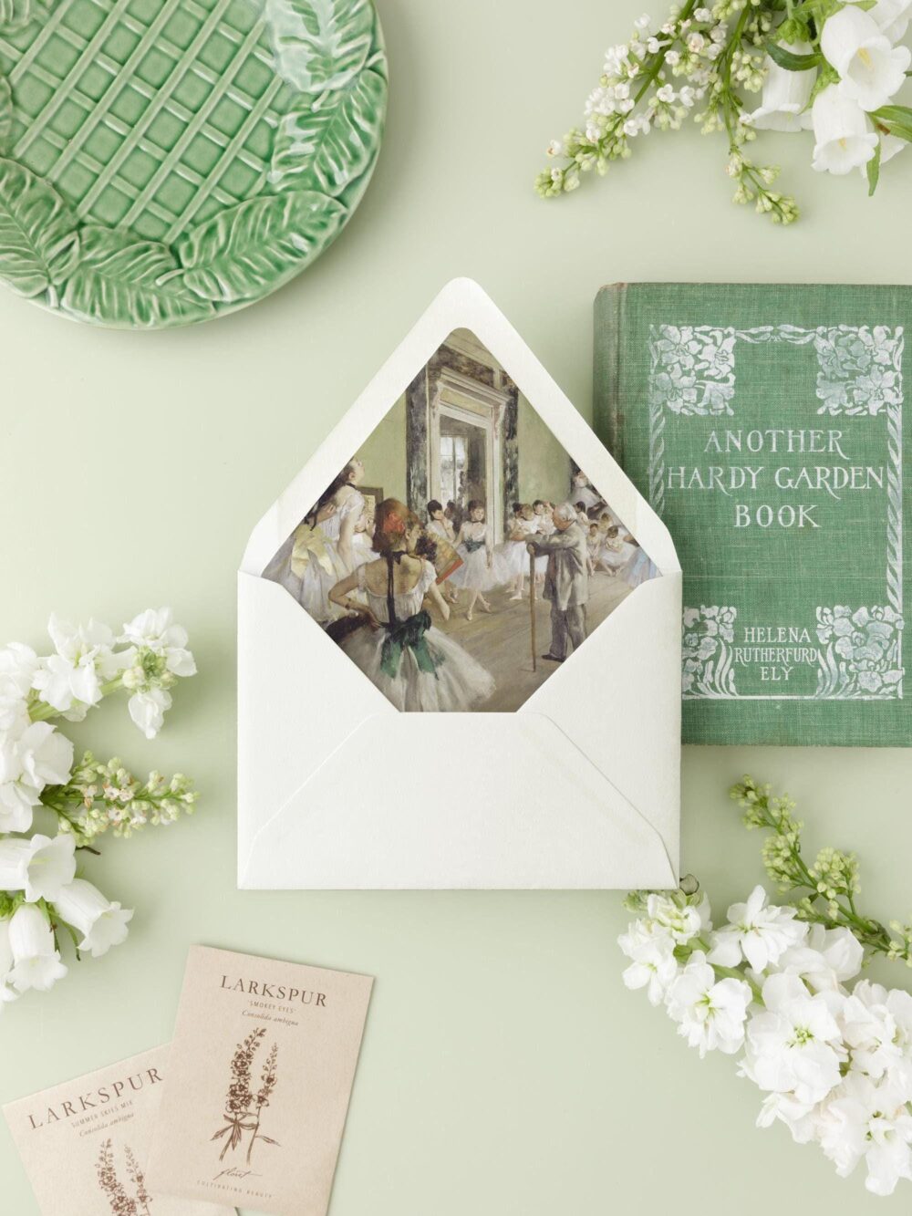 Degas The Ballet Class Wedding Envelopes, Lined Envelopes With Painting, Fine Art Envelope, Classic Envelope Liner, "The Class"