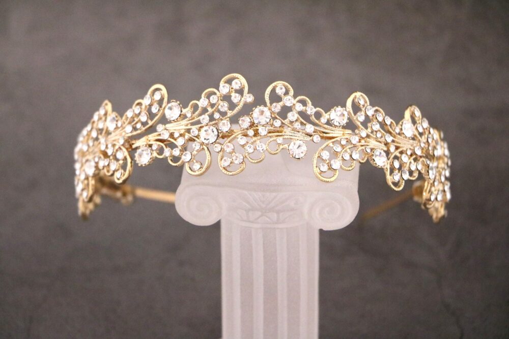 Silver Rhinestone Headband Wedding Tiara Crystal Bridal Hair Piece Rose Gold Gold