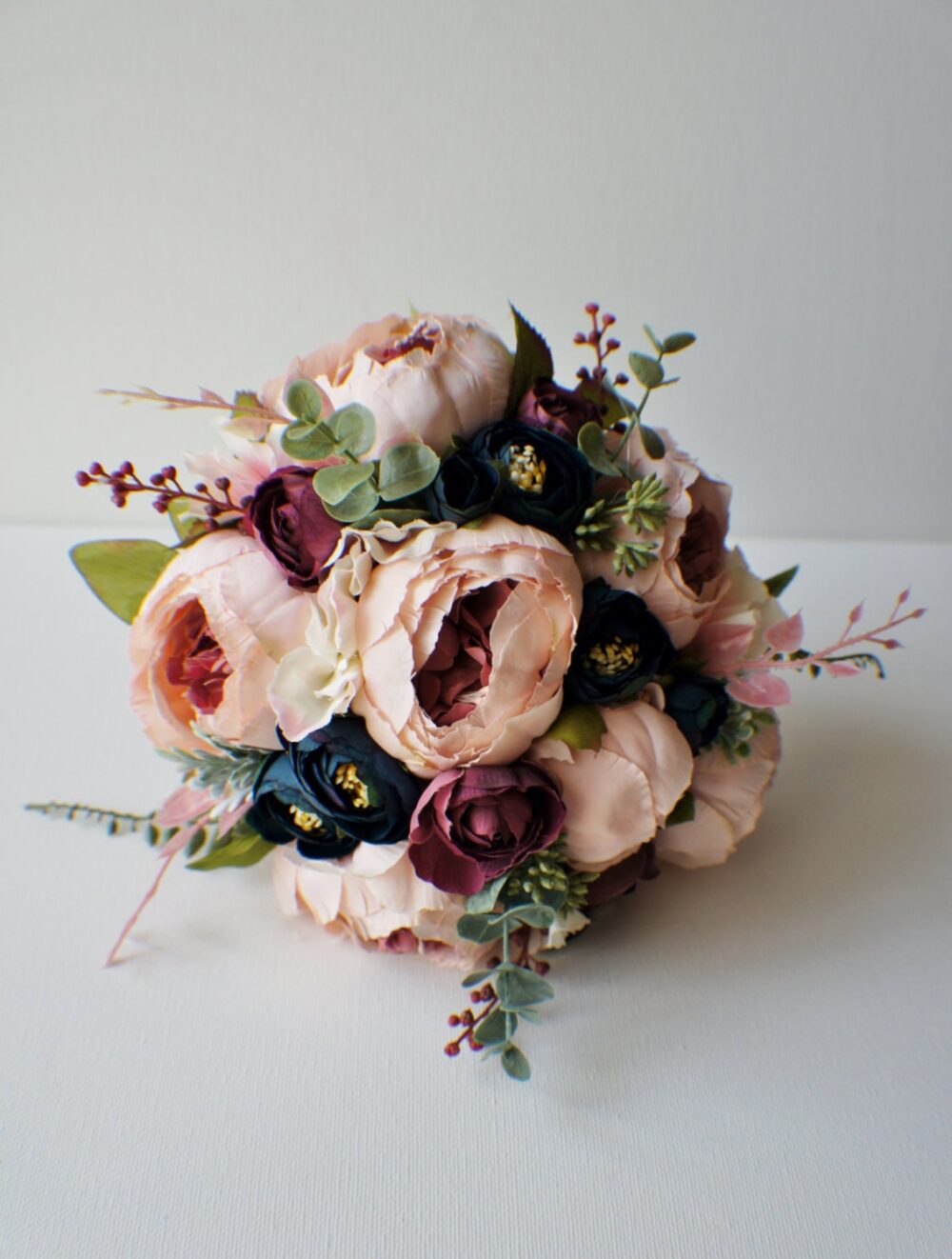 Peony Bridal Bouquet, Silk Wedding Flowers, Blush Vintage Wedding, Rustic Shabby Chic Bride Bridesmade