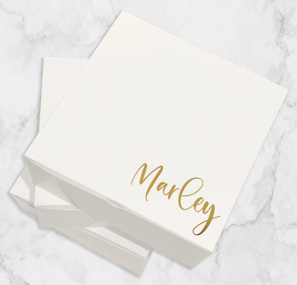 Personalized Bridesmaid Proposal Box, Empty White Gift Box