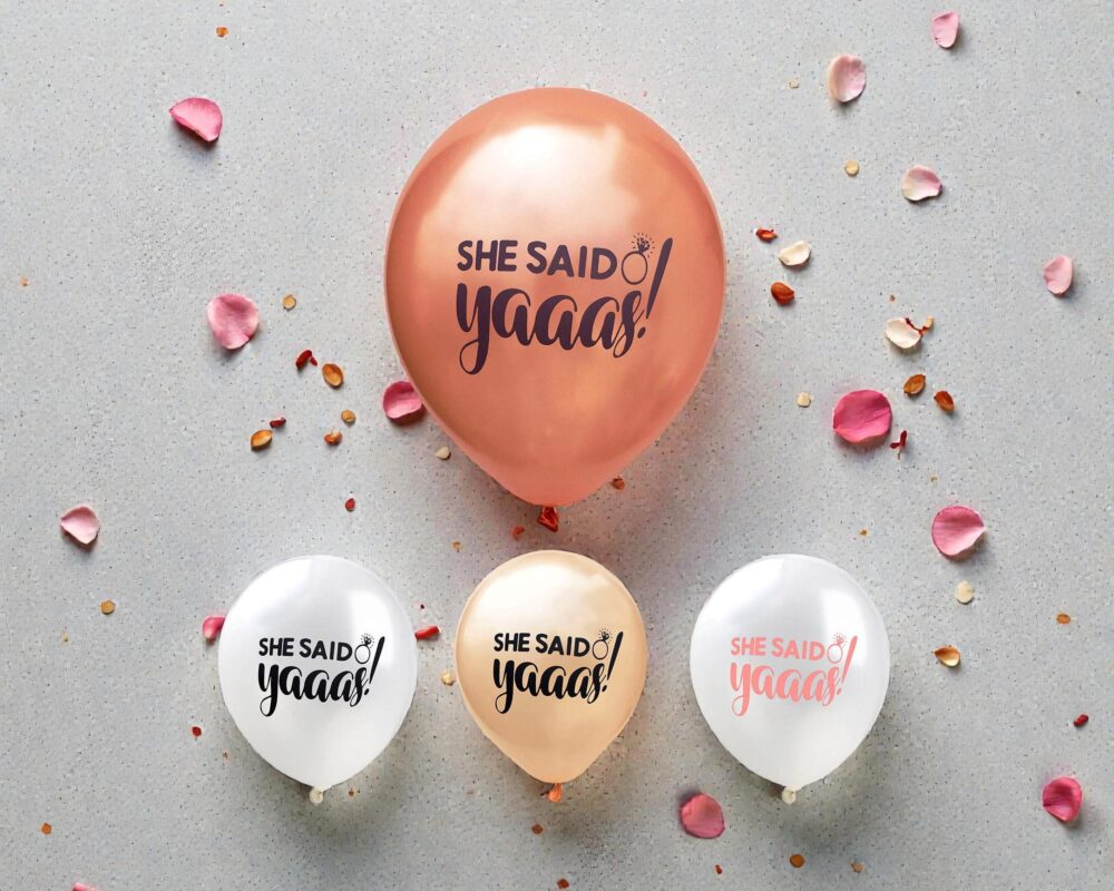 She Said Yaaas Balloon Bachelorette Proposal Engagement Party Decor
