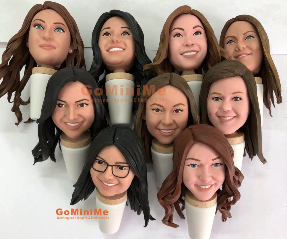 Wedding Bridesmaid Gifts Set | Maide Of Honor 3-15 Custom Bottle Stopper With Your Face Bridesmaid Gifts Proposal