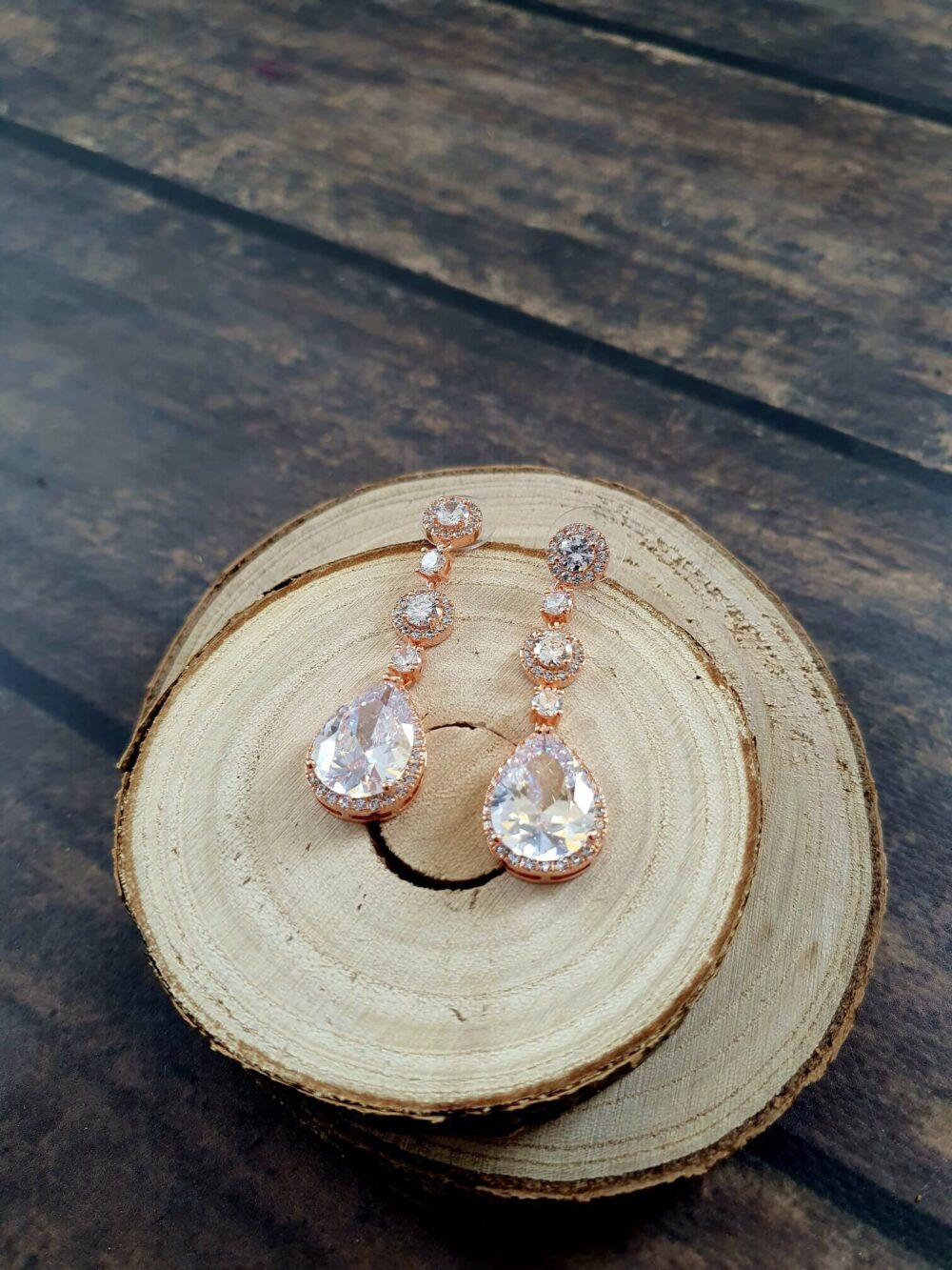 Alana Crystal Wedding Earrings, Bridal Earrings, Wedding Jewelry, Bridesmaids Gift Earrings Bridal Long Tear Drop Stud Earrings