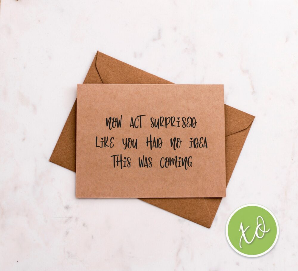 Funny Bridesmaid Proposal Card Rustic Kraft Wedding Card