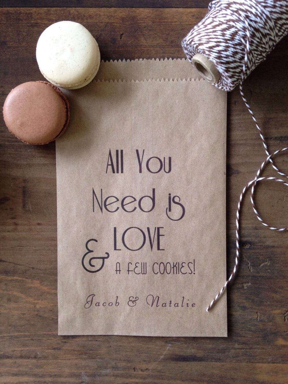 Wedding Favor Bags, Candy Buffet Bar Personalized Barn Treat Custom Bags