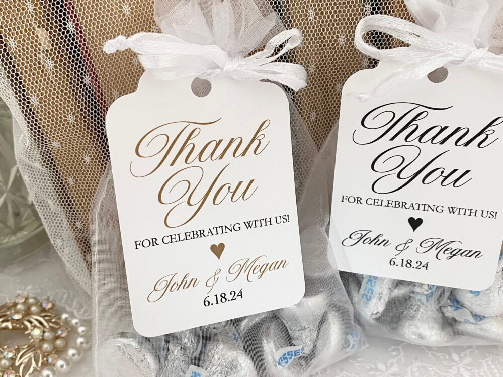 Personalized Wedding Favor Bags Thank You Tags, Organza Bags | Diy Kit