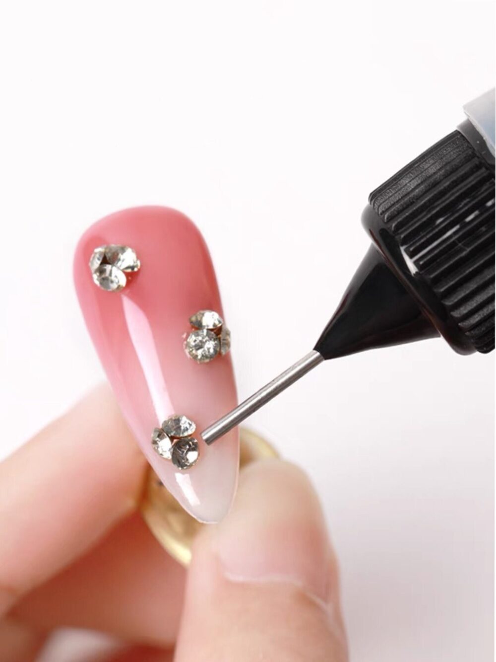 10Ml Uv Nail Rhinestone Glue Fast-Dry, Clear Gel Adhesive
