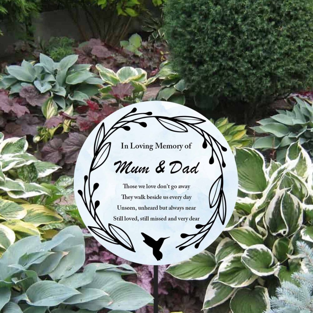 Personalised Memorial Plaque Stake, Grave Marker, Plaque, in Memory Sign, Photo