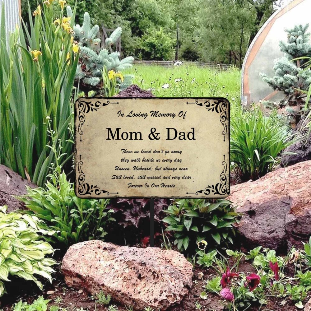 Personalised Memorial Plaque Stake, Grave Marker, Plaque, in Memory Sign, Photo