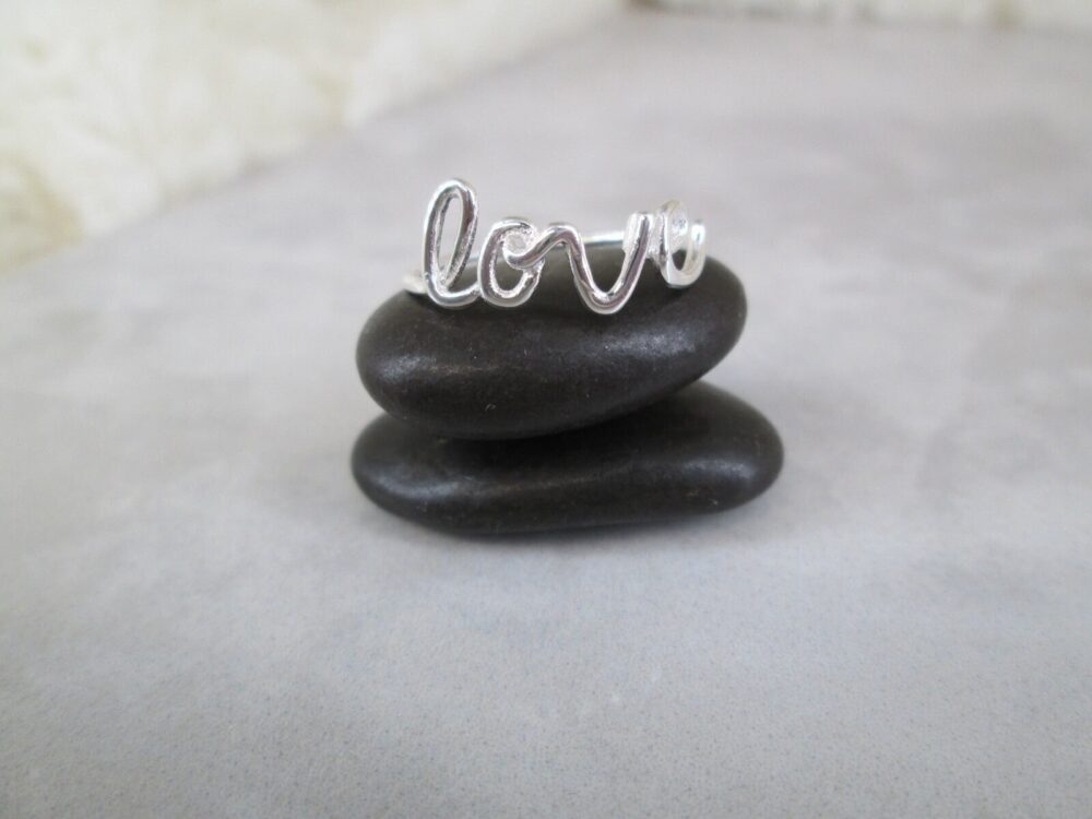 Scripted Love Ring>925 Sterling Silver Ring, Love Ring, Dainty Love Ring, 925 Ring, Love, Romance, Friendship, Promise Ring, Non Tarnish