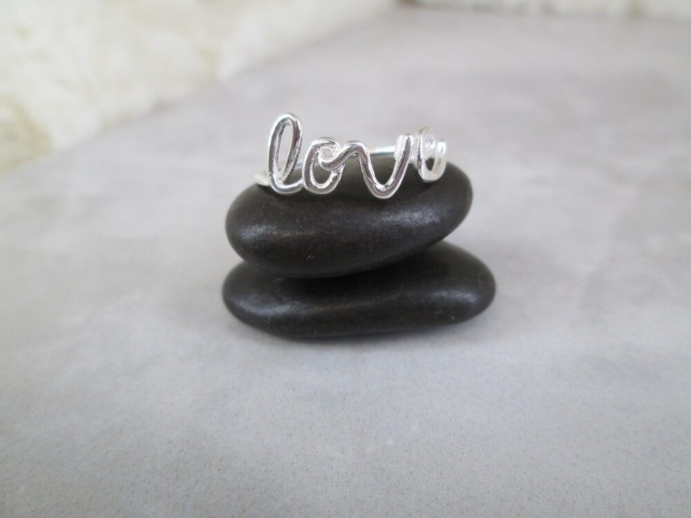sterling Love Ring>925 Silver Ring, Love Ring, Dainty Love Ring, 925 Ring, "Word" Ring, Romance, Friendship, Promise Ring, Non Tarnish
