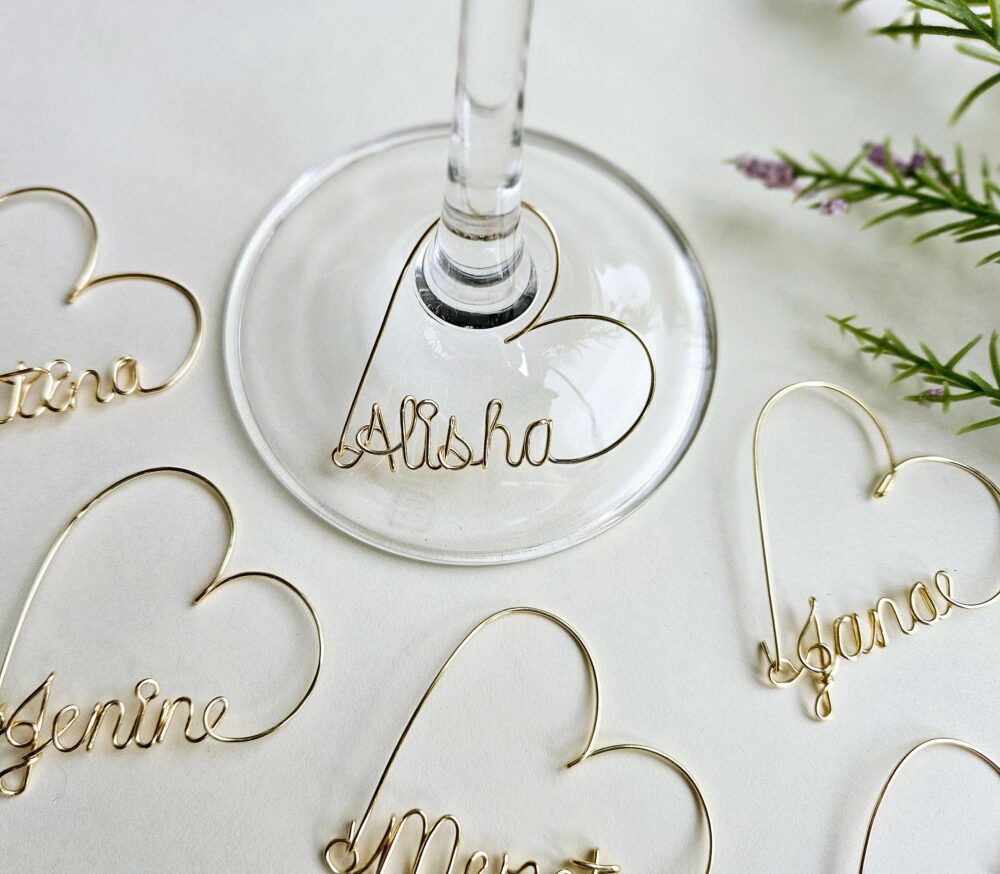 Wine Glass Charms, Personalized Wedding Favors, Gifts For The Couple