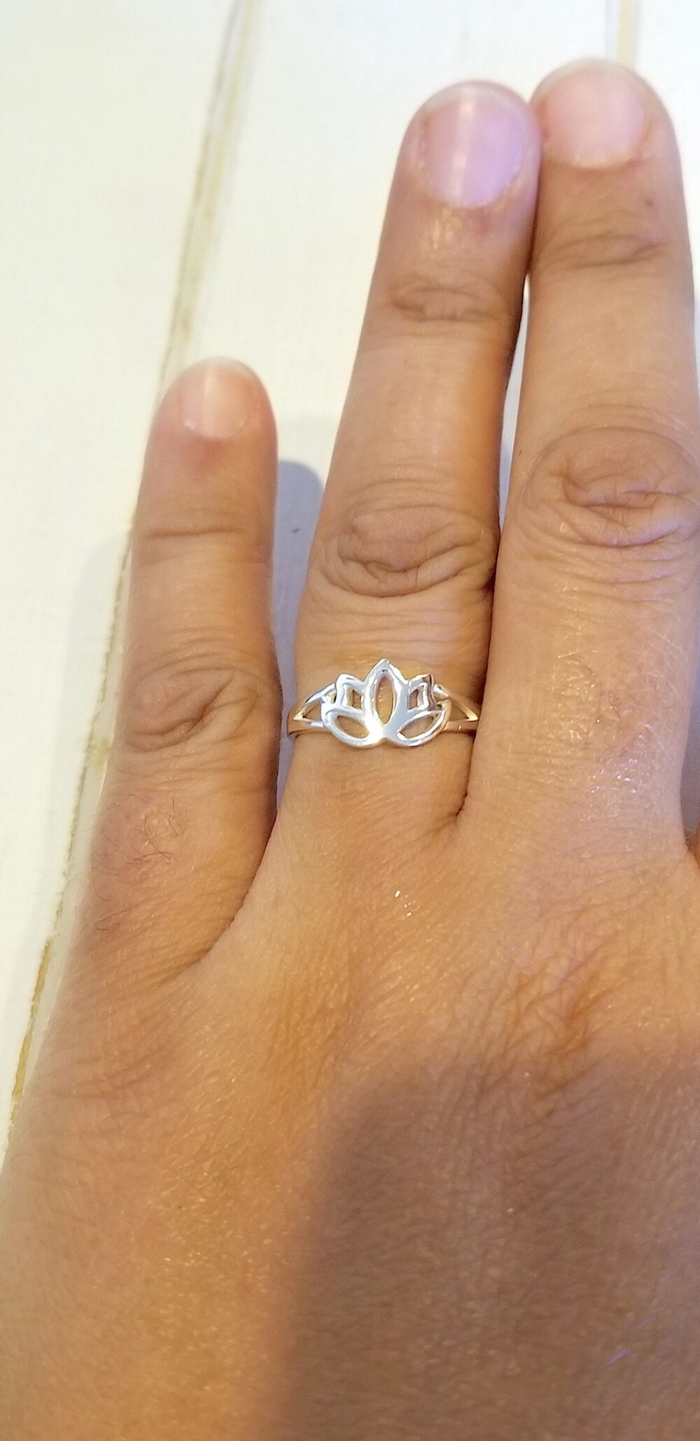Lotus Ring - Sterling Silver- Water Lilies Lily Flowers- Purity -Bridal Party Wedding Party
