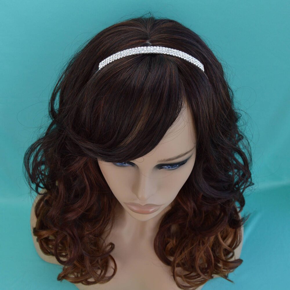 Clearance Simple Crystal Bridal Headband, Silver Wedding Tiara, Rhinestone Crown, Headpiece, Hair Accessory Ti-009