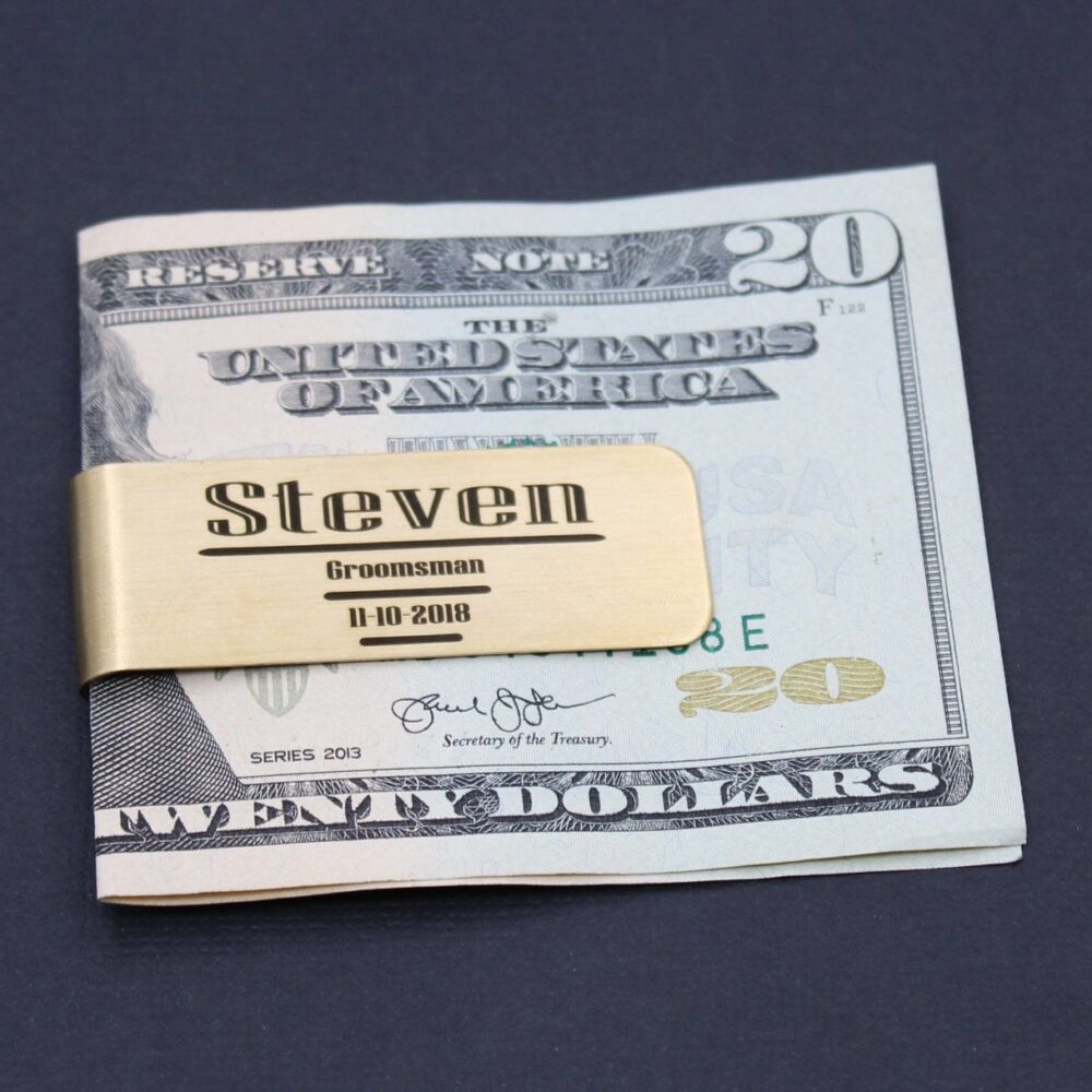 Personalized Money Clip Engraved Stainless Steel Groomsmen Gift