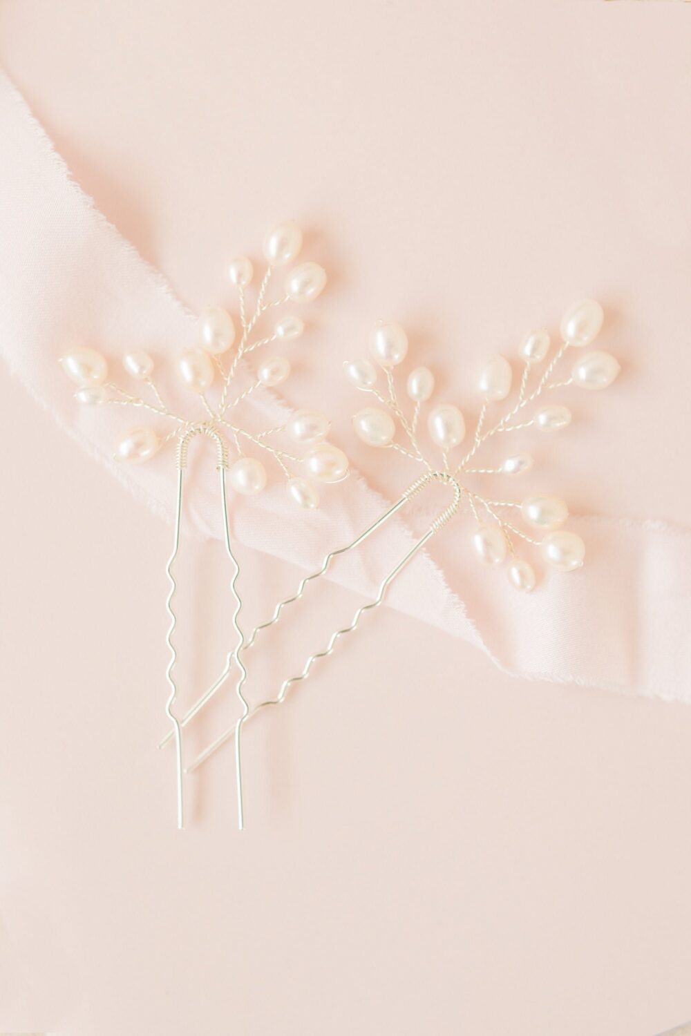 Jolie // Silver & Pearl Wedding Hair Pins, Accessories, Bridal Pin, Accessory, Crystal Pins