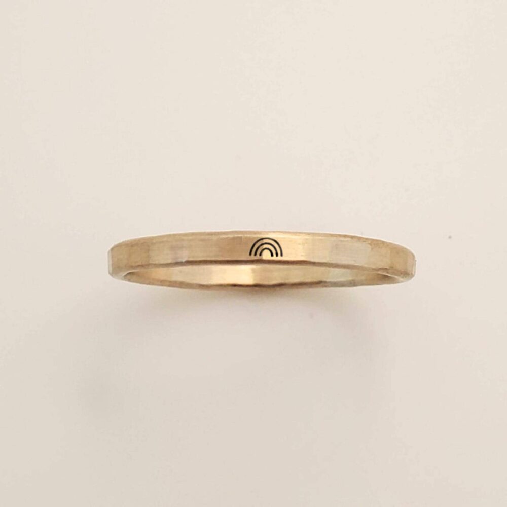 Rainbow Ring | 14K Gold Filled Personalized Jewelry Gift For Mom Mother's Day, Baby Gift, Dainty Stacking Ring, Engraved
