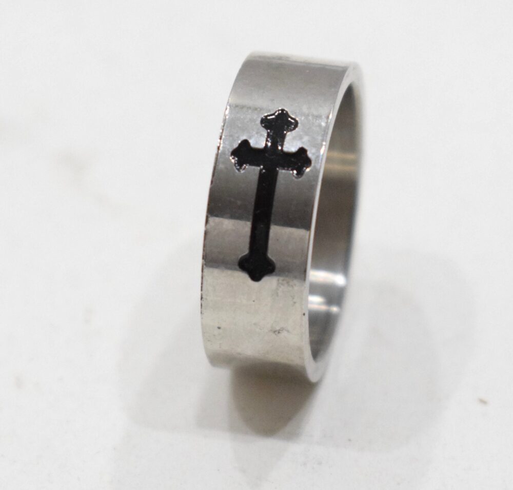 Ring Stainless Steel Etched Band