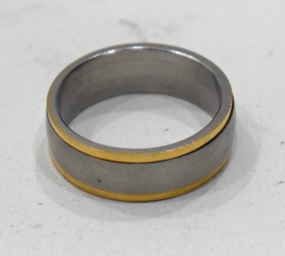 Ring Stainless Steel Etched Band