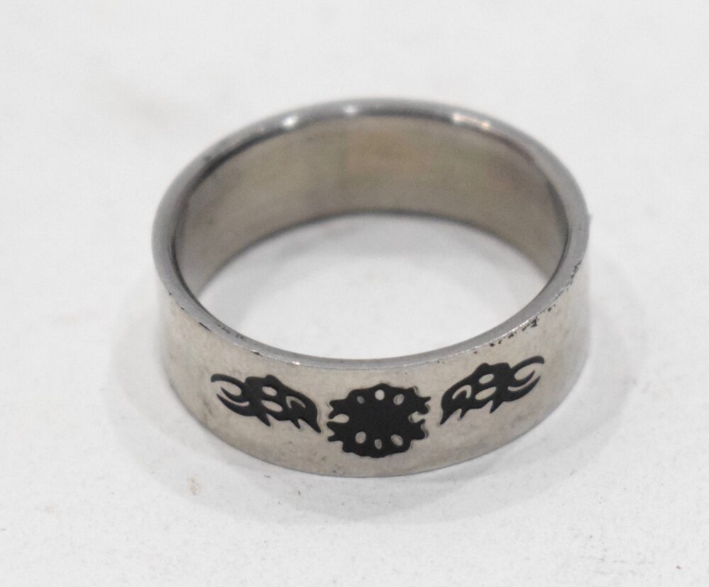 Ring Stainless Steel Etched Band