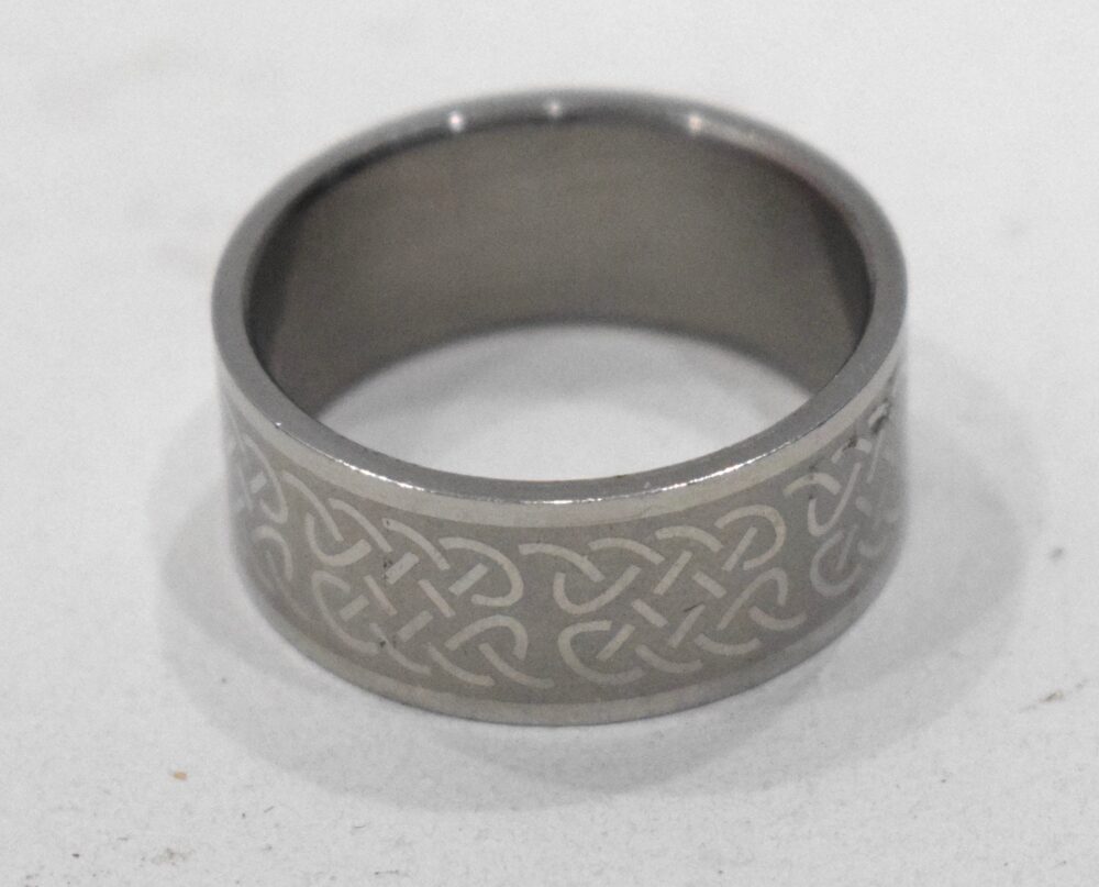 Ring Stainless Steel Etched Band