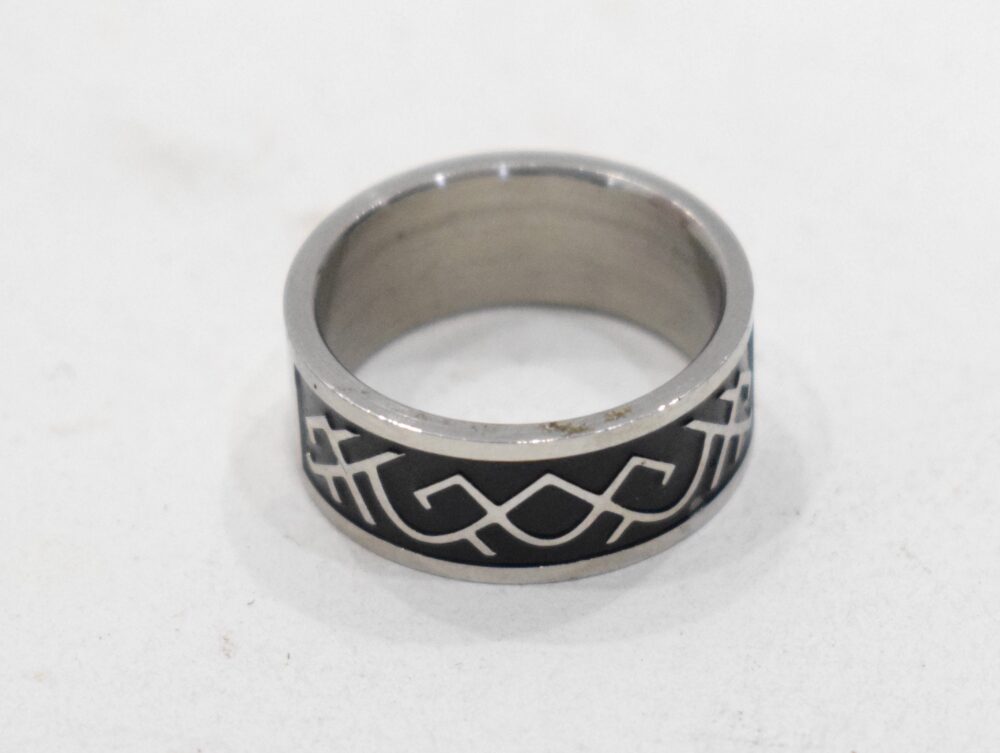 Ring Stainless Steel Etched Band