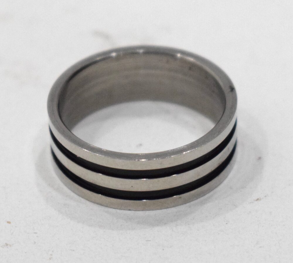 Ring Stainless Steel Etched Band