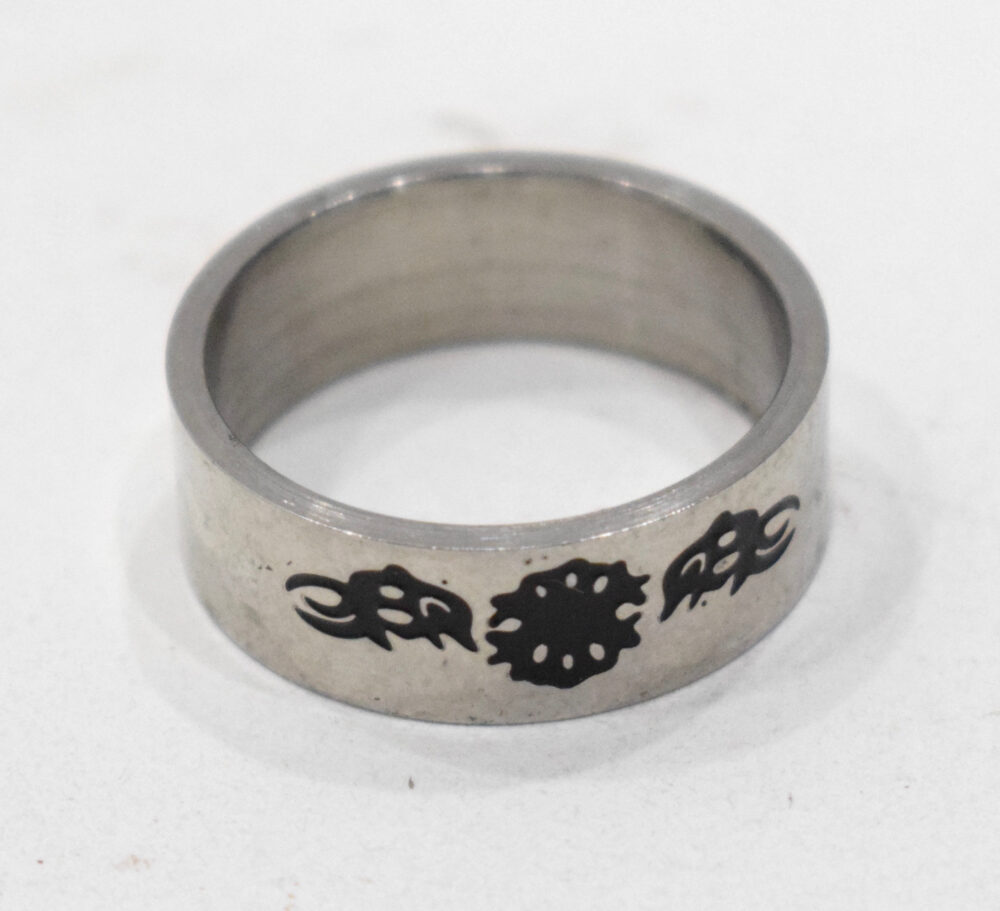 Ring Stainless Steel Etched Band