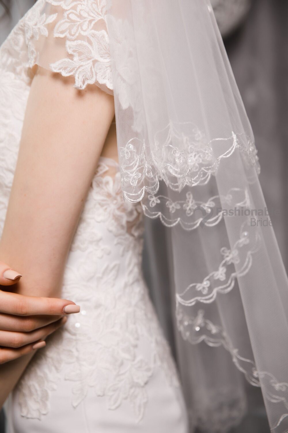 Veil in 2 Layer, Wedding Veil, Embroidered Veil, Bridal Veil, Fingertip, Elbow, Cathedral, Chapel, Waltz Length Bridal Veil