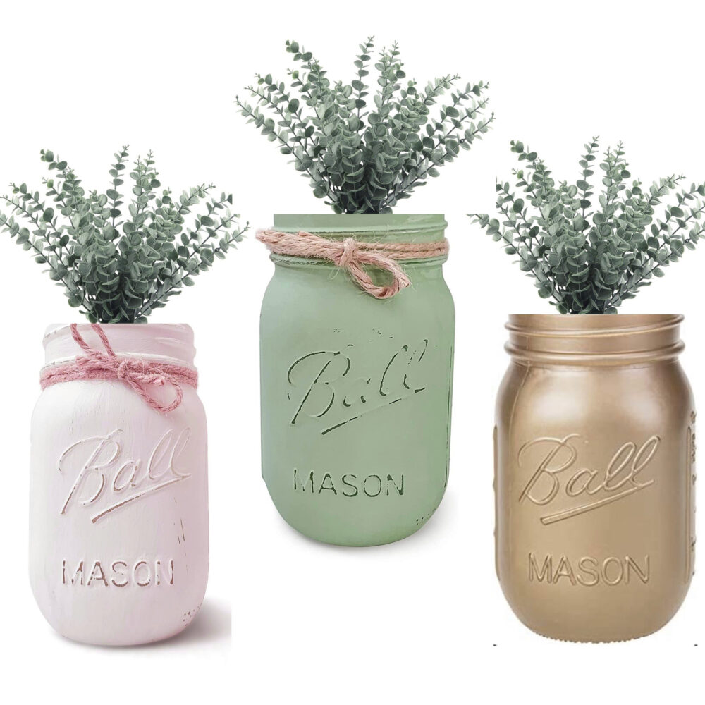 Eucalyptus Centerpiece, Mason Jars, Sage Party, Eucalyptus, Sage Party Decor, Centerpiece, Eucalyptus Decor